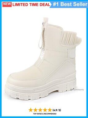 Women's Insulated Waterproof Mid-Calf Snow Boots Warm Winter Boots